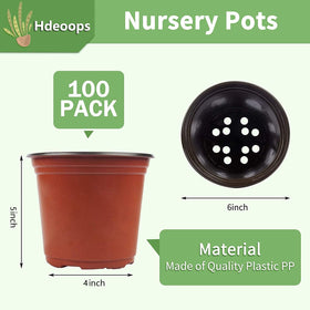 Hdeoops 6-inch nursery pot side view highlighting flexible material.
