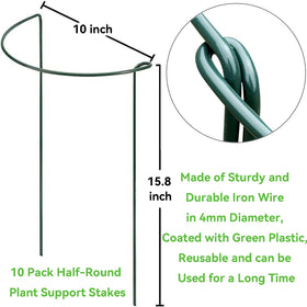 Hdeoops green-coated steel cages blend with foliage while supporting stems