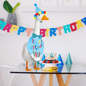 HDGDT yard decor goose creates a charming outdoor party focal point