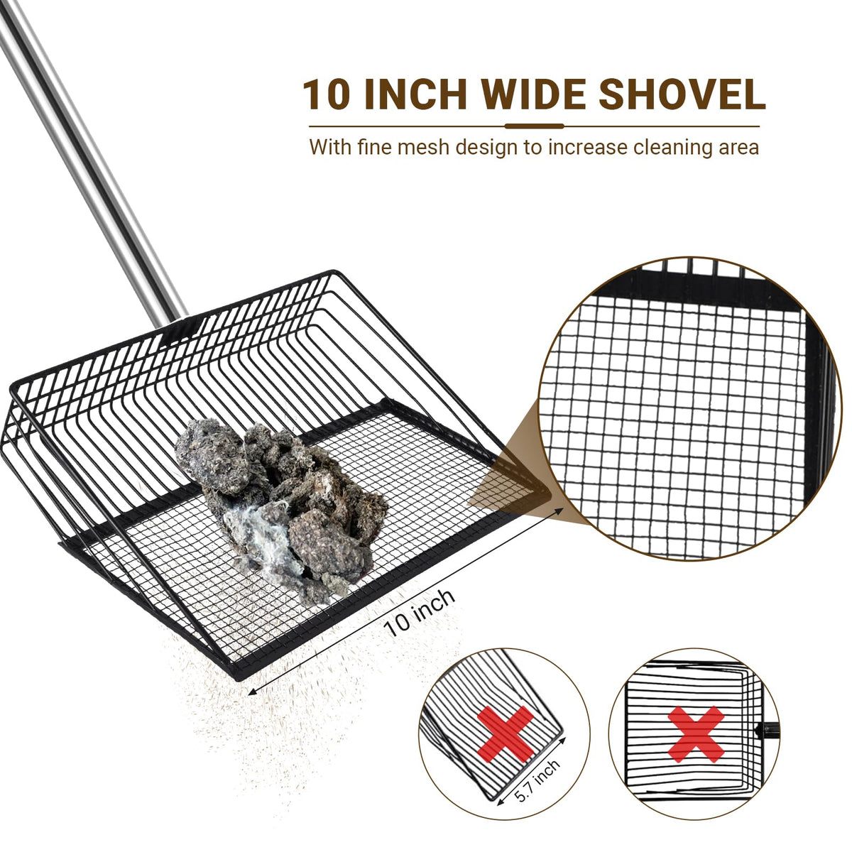 hdheubk 11-tooth rake clears debris in chicken coops and pens