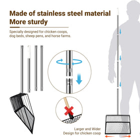 hdheubk extendable pole reaches 36.7 to 73 inches for tall users