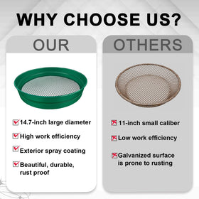 HDMATRL garden mat 39.4x39.4 inch protects your workspace while sifting.