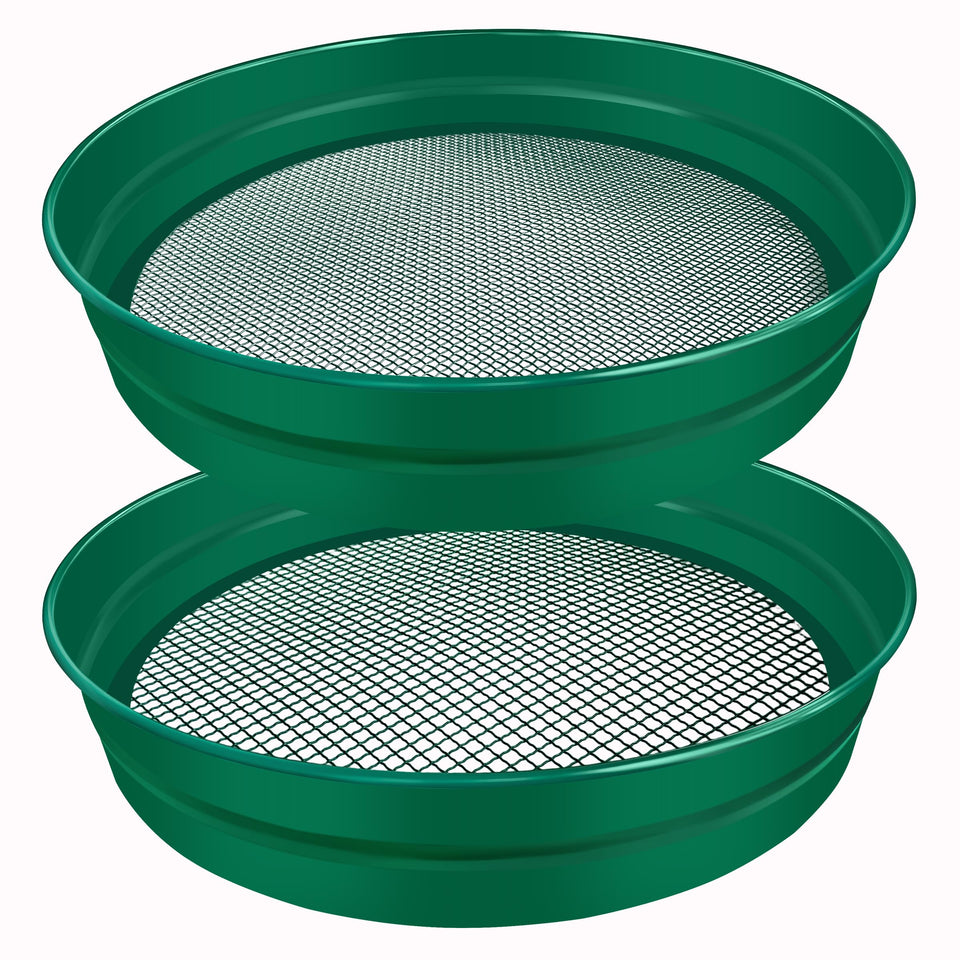 HDMATRL large dirt sifter with 14.7 inch diameter for efficient soil screening.