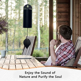 HDOOMN large tuned wind chime delivers rich, deep tone for peaceful evenings.