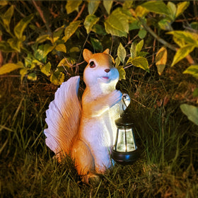 HDOOMN multi-use squirrel statue light suitable for indoors or outdoors