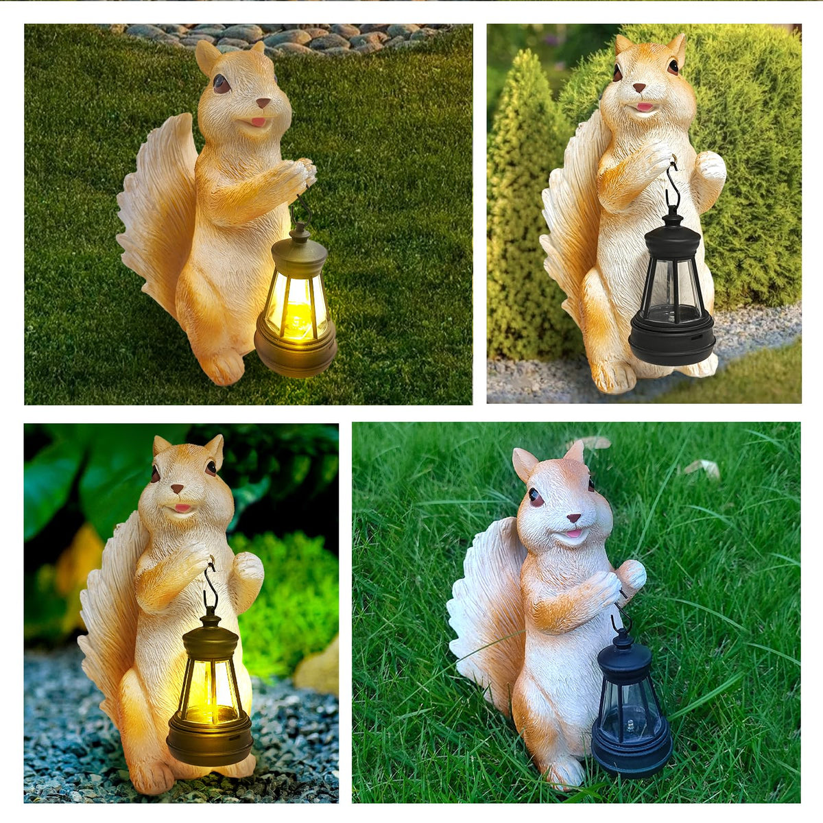 HDOOMN yard art garden sculpture squirrel adds whimsy