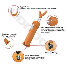 Hdroor cattle prod with LED light for day and night use.