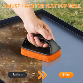 HE-SANQI protects griddle coatings and preserves shine over time.