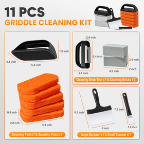 HE-SANQI griddle scraper small cleans tight corners without scratching