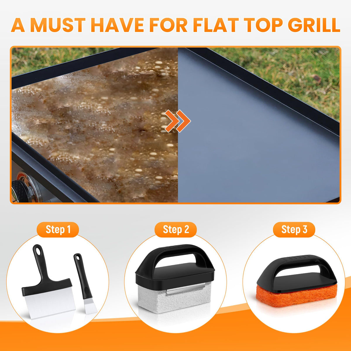 HE-SANQI natural ceramic grill stone dissolves burnt-on grime safely