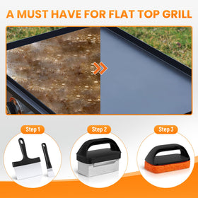 HE-SANQI natural ceramic grill stone dissolves burnt-on grime safely