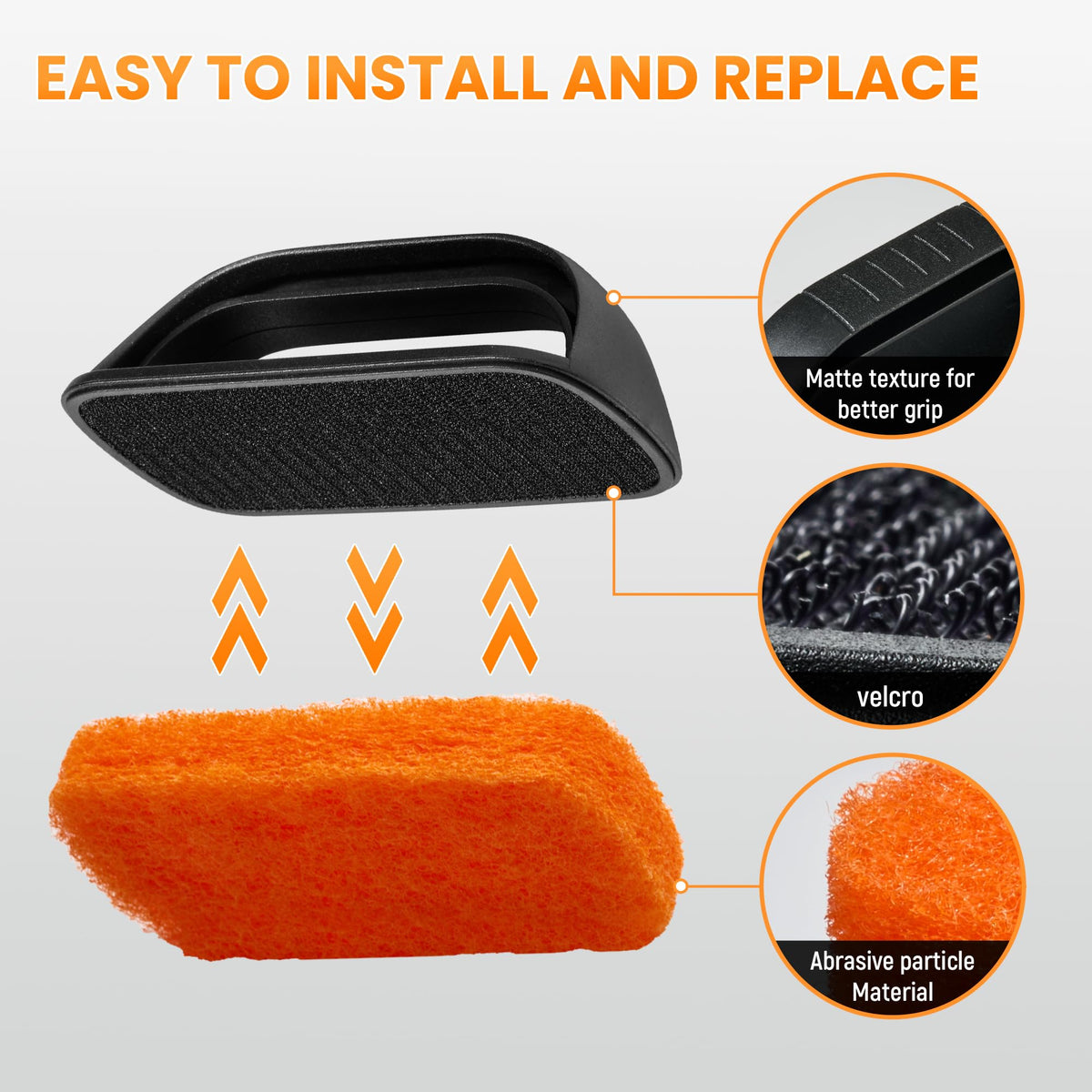 HE-SANQI polyester coarse-fiber pads protect coatings while removing carbonized grease.