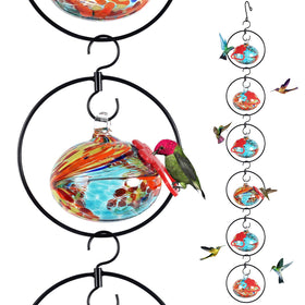 HEADAK LIFE blue 6-port feeder, multi-port design attracts more hummingbirds