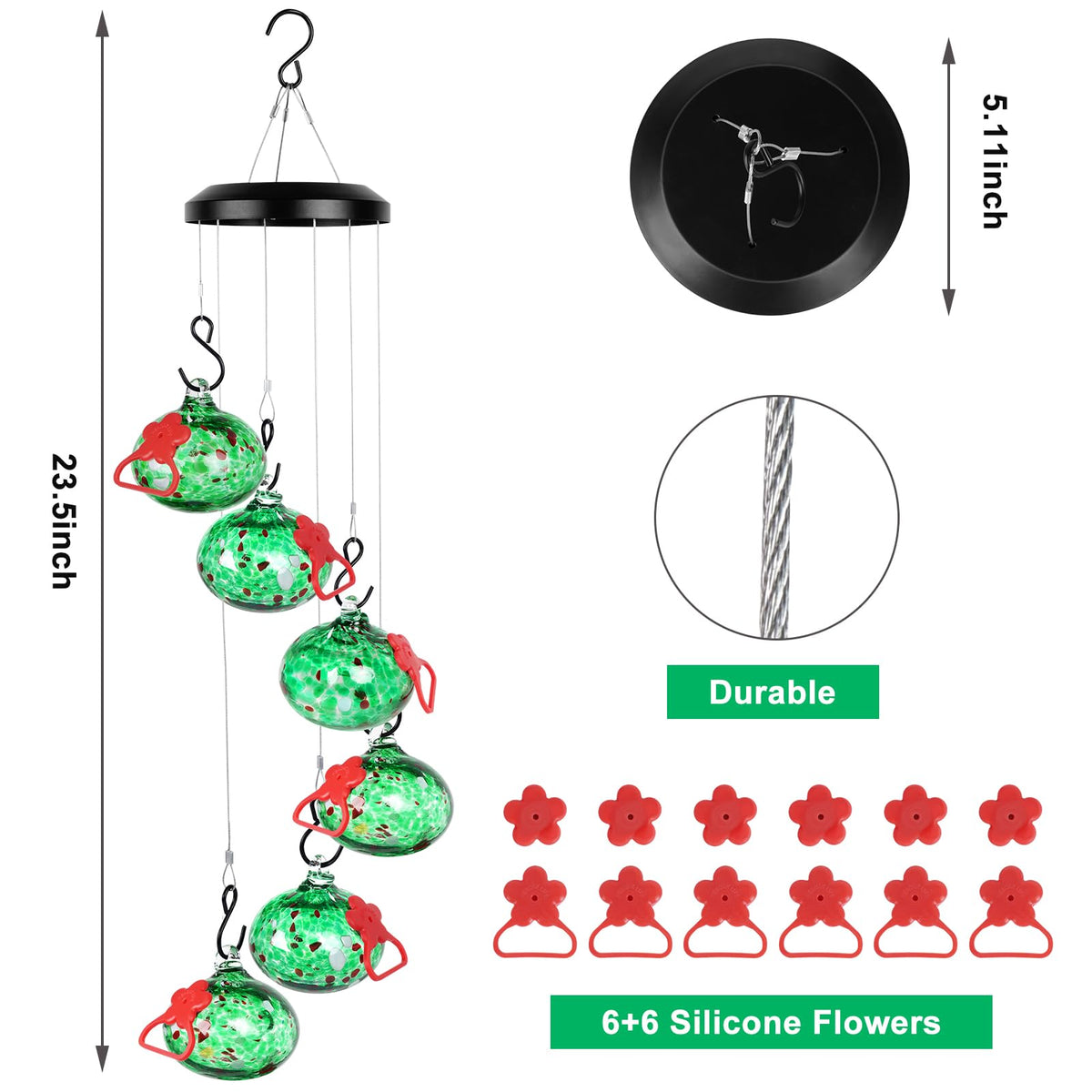 Headak Life hanging feeder design ideal for garden and porch spaces