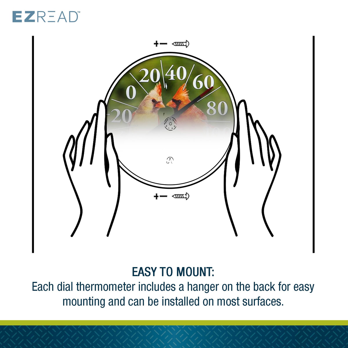 Headwind EZREAD weatherproof thermometer withstands the elements while staying legible