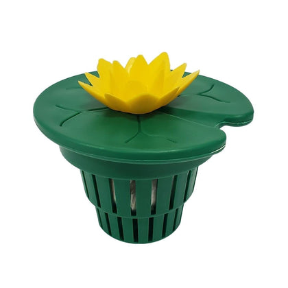 Healthy Ponds AquaLily dispenser bottle showing time-release water care for koi ponds.