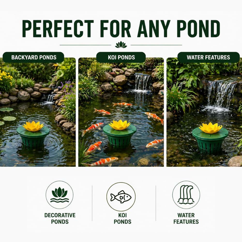 Healthy Ponds AquaLily koi-safe water supports fish and plants.