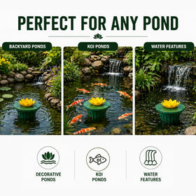 Healthy Ponds AquaLily koi-safe water supports fish and plants.
