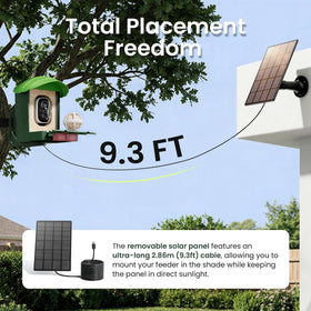 HEAPETS solar powered bird feeder for day and night use