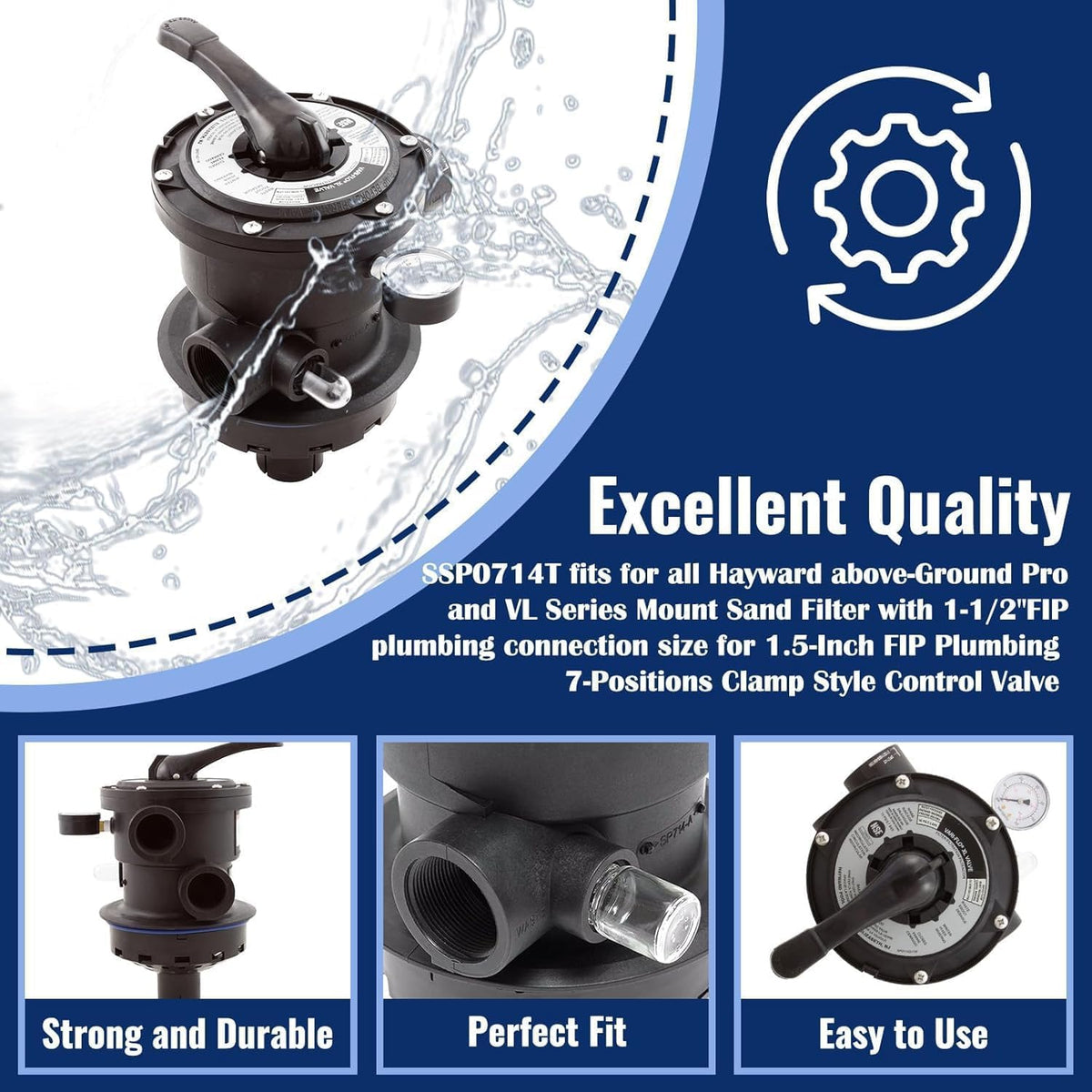 Heart Horse SP0714T 1.5-inch FIP ports for leak-proof plumbing connections