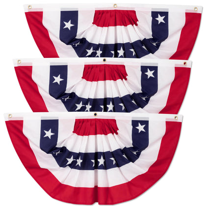Heartome Fourth of July pleated flag banner for outdoor porch decor.