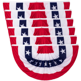 Heartome 3x6 ft pleated flag set enhances door and balcony décor.