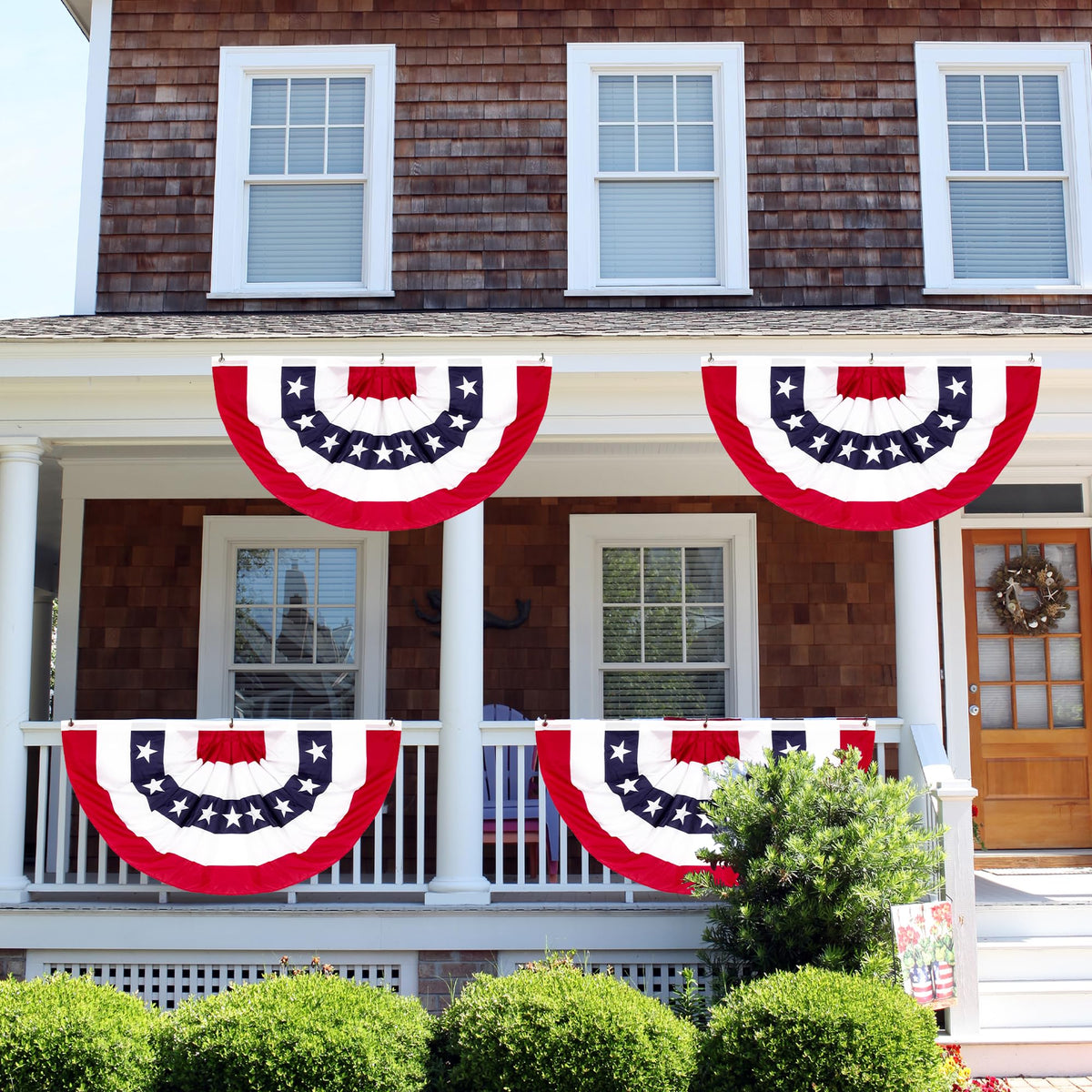 Heartome versatile patriotic banner suitable for indoor and outdoor celebrations