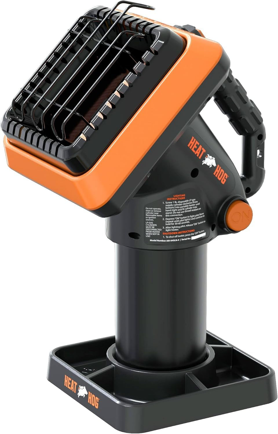 Heat Hog piglet angled heat head concentrates warmth on your space.