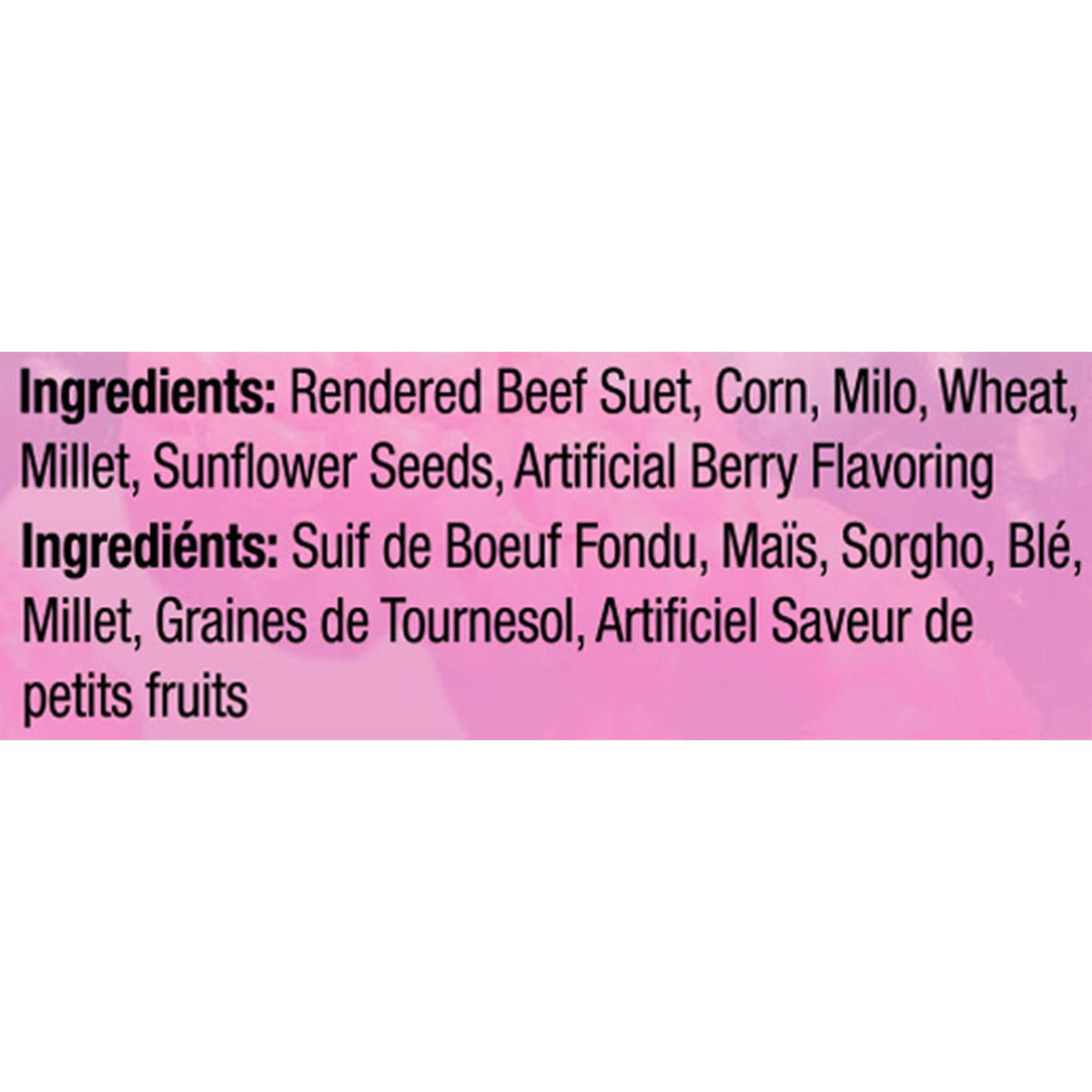 Close-up of Heath DD15-10 Berry Blast suet cake highlighting berry flavoring for birds.