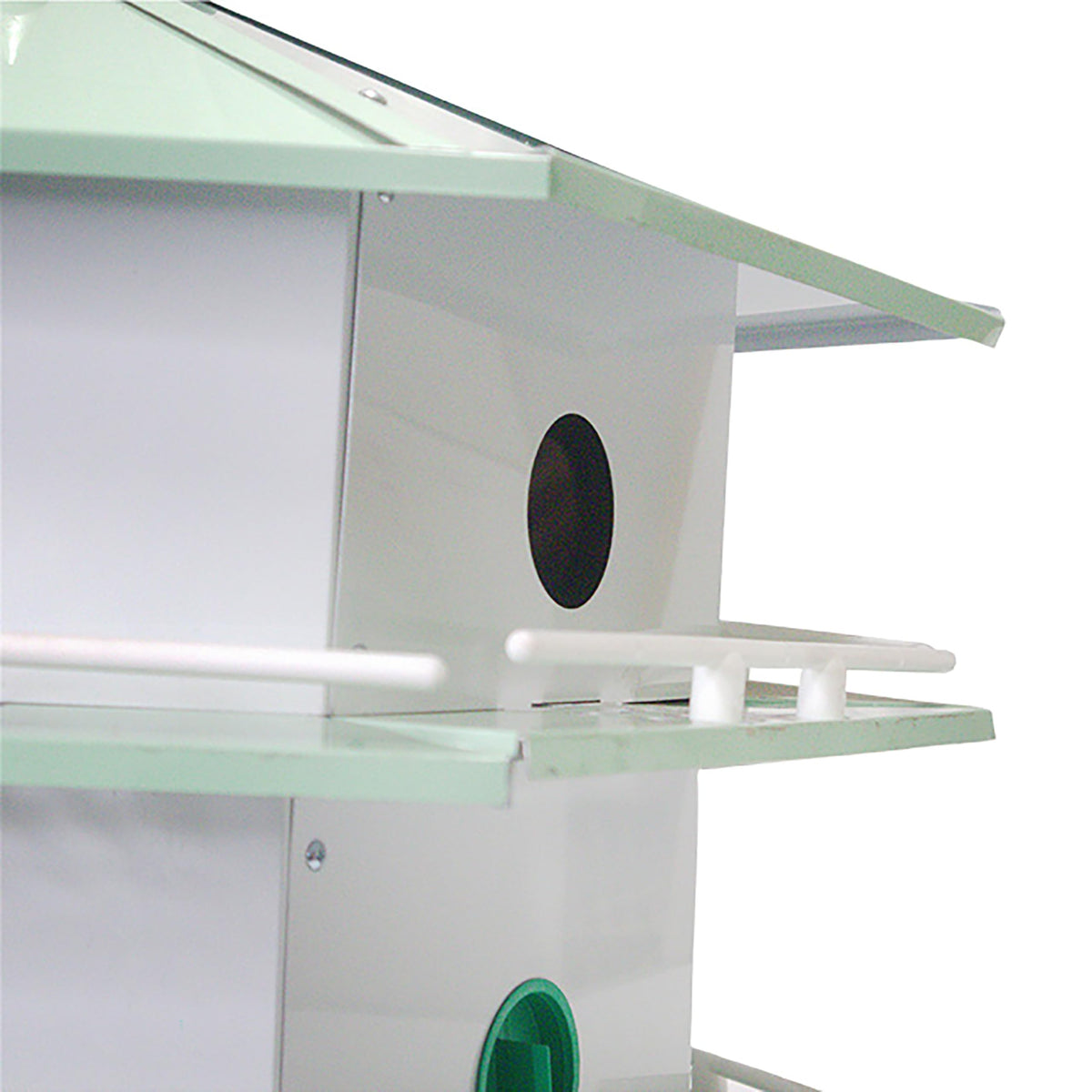 Heath Outdoor AH-12D door stops demonstrate seasonal closure for versatile use