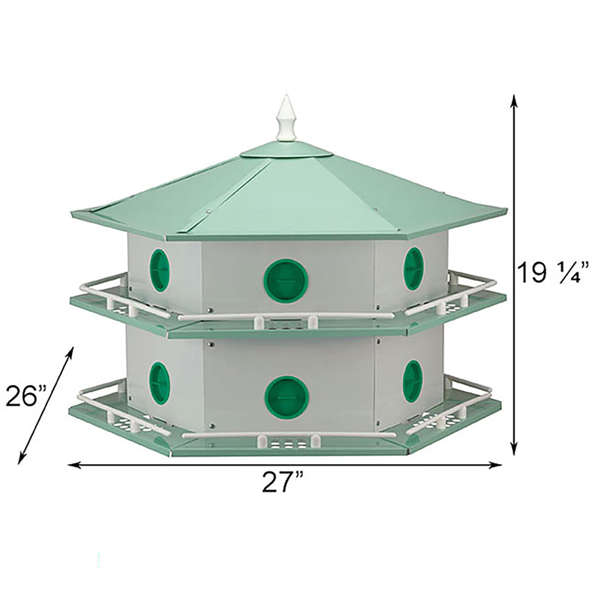 Heath Outdoor AH-12D 12-room aluminum purple martin house interior floor close-up demonstrates snap-out cleaning feature