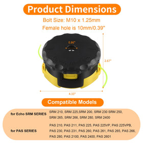 HeavenBird Speed Feed Trimmer Head fits Echo PAS-series for versatile yard maintenance.