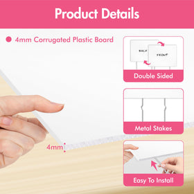 Hebayy easy-install design lets you set signs up without tools.