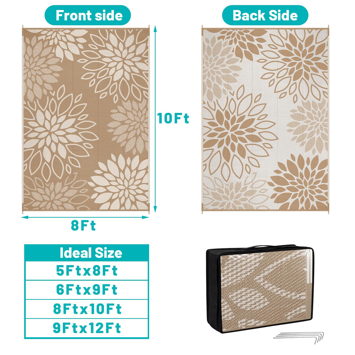 HEBE rug surface soft for barefoot comfort on decks