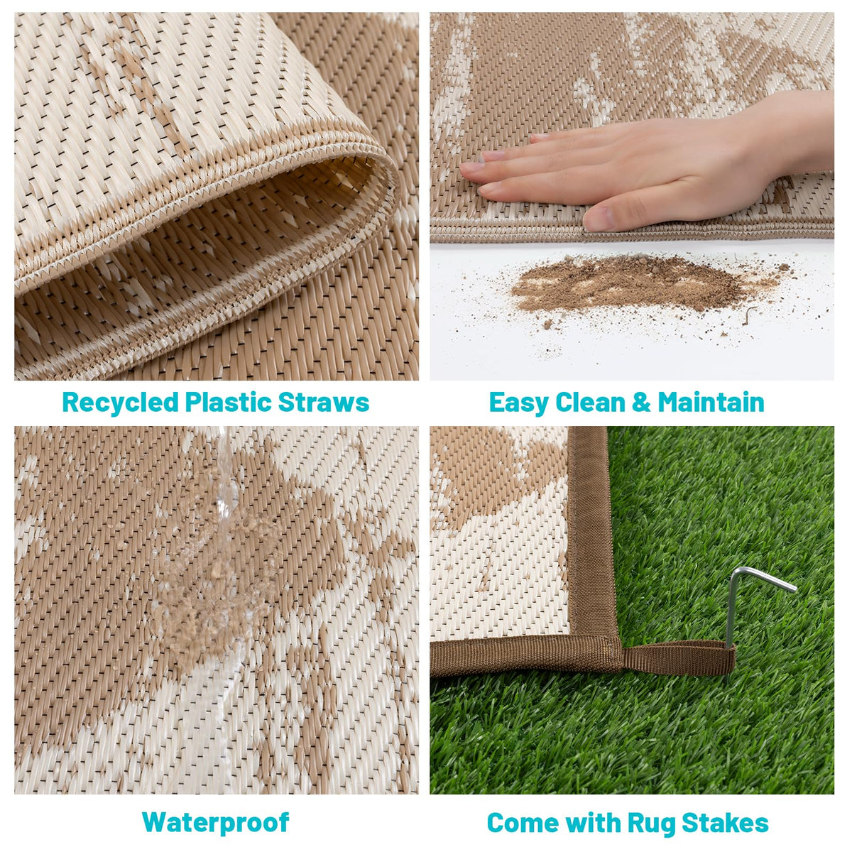HEBE camping rug with carrying case simplifies packing for trips and picnics