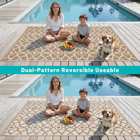 HEBE lightweight rug with carry bag ready for on-the-go camping.