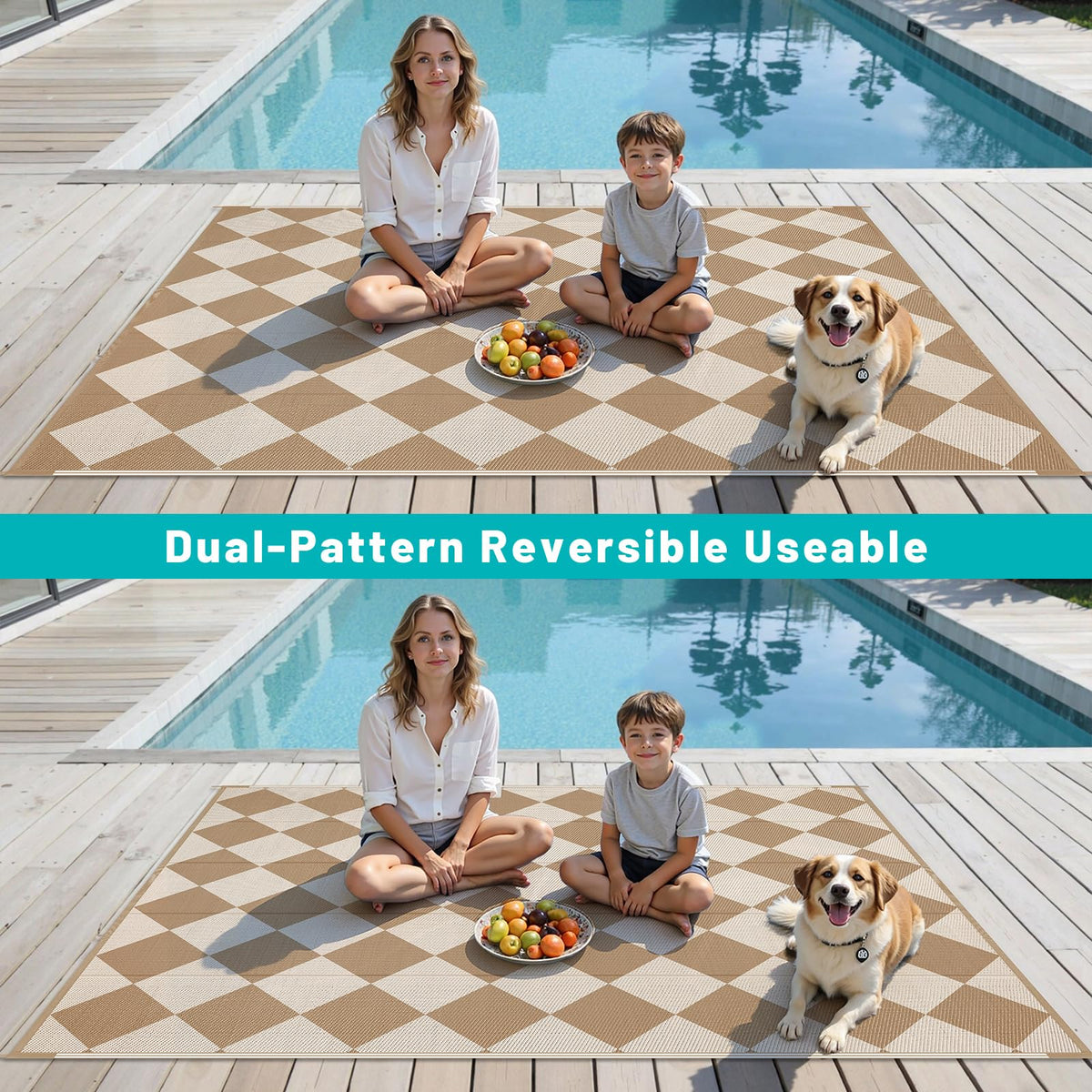 HEBE Lightweight Portable Rug ideal for camping and picnics.