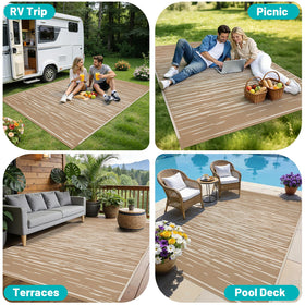 HEBE Outdoor Rug 5x8 ideal for camping or beach trips