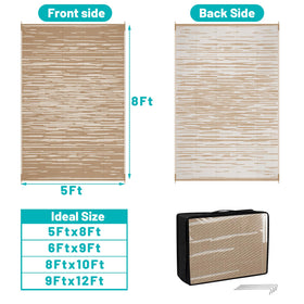 HEBE Outdoor Rug 5x8 UV-durable surface maintains color in sun