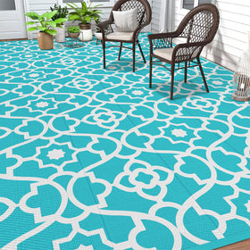 HEBE outdoor rug fits indoor and outdoor spaces for versatile décor