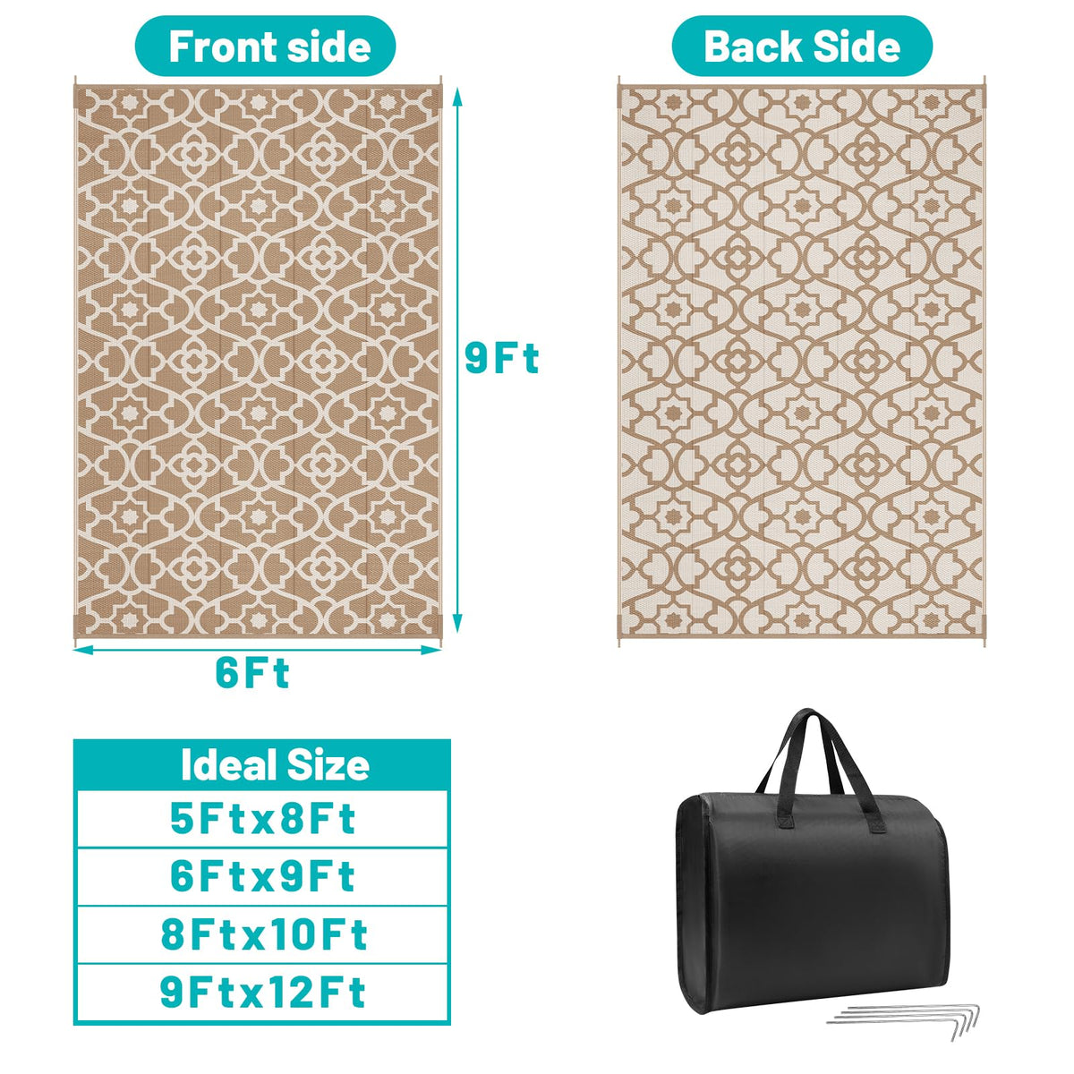 HEBE reversible design rug showing dual Moroccan patterns for refreshed decor.