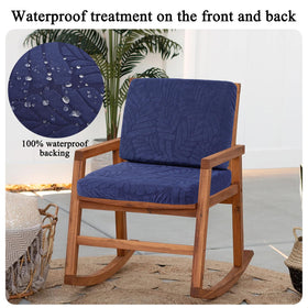 HEBE RUGS chair cushion cover on chair view showing neat appearance.