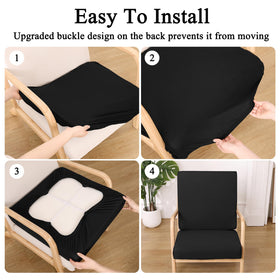 HEBE RUGS easy-install cushion covers with four elastic straps