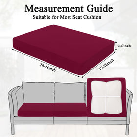 HEBE RUGS elastic straps secure-fit cushion covers on chairs.