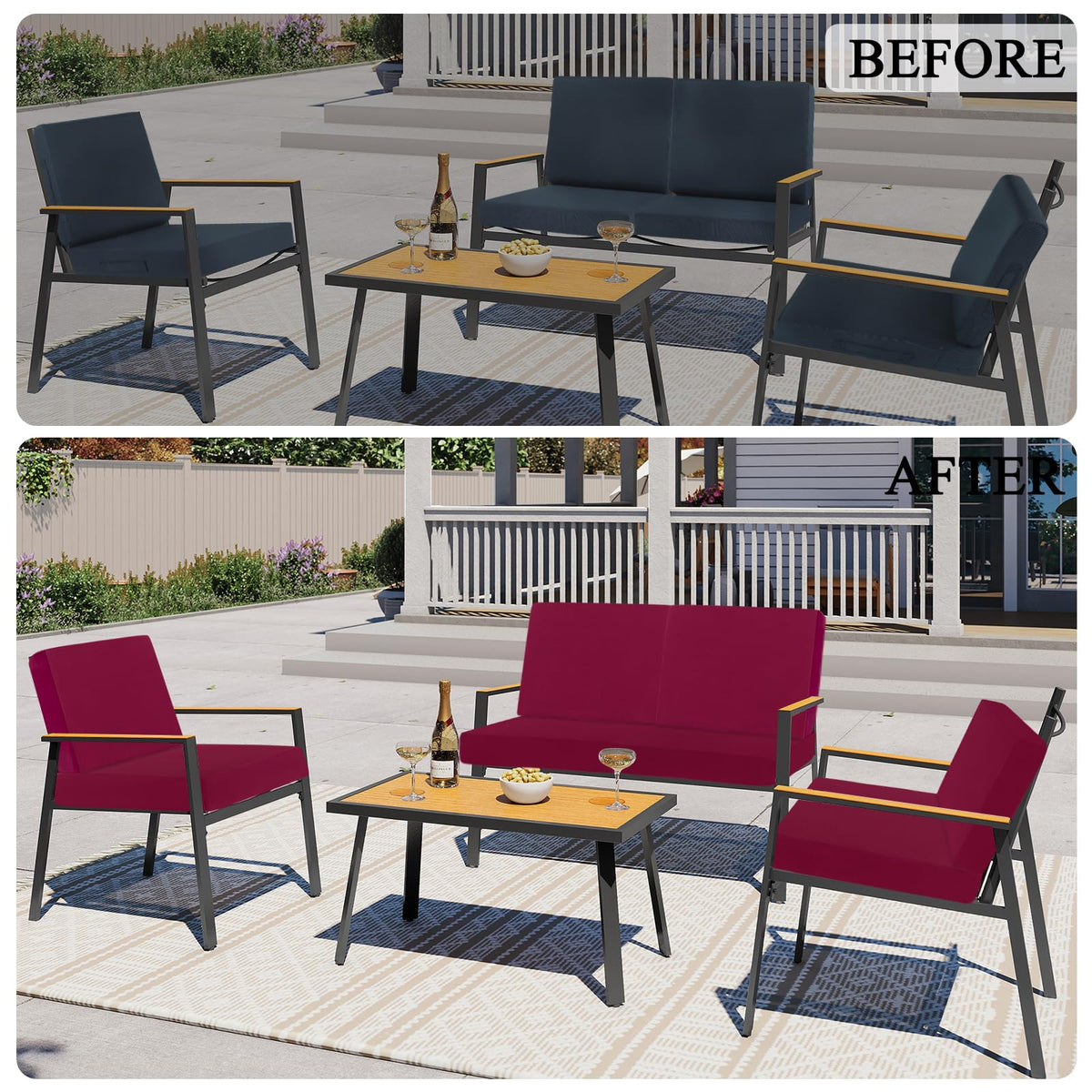 HEBE RUGS indoor-outdoor decor cushion covers for versatile use.