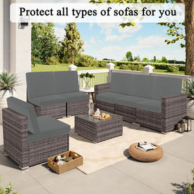 HEBE RUGS spill-resistant outdoor covers keep furniture looking fresh