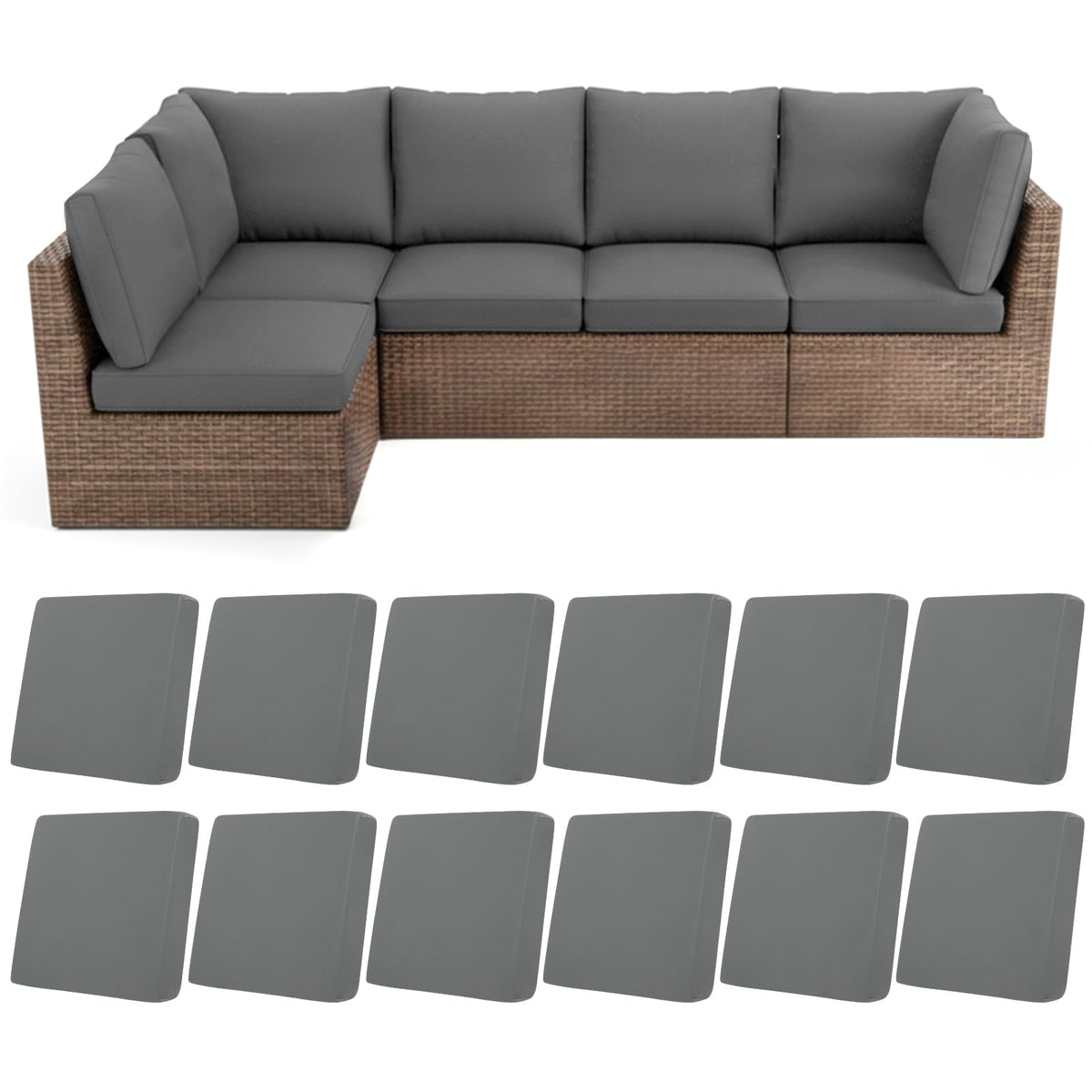 HEBE RUGS stretch patio cushion covers set on chairs for quick outdoor refresh