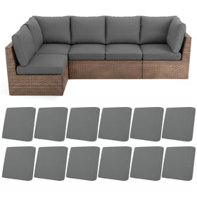 HEBE RUGS stretch patio cushion covers set on chairs for quick outdoor refresh