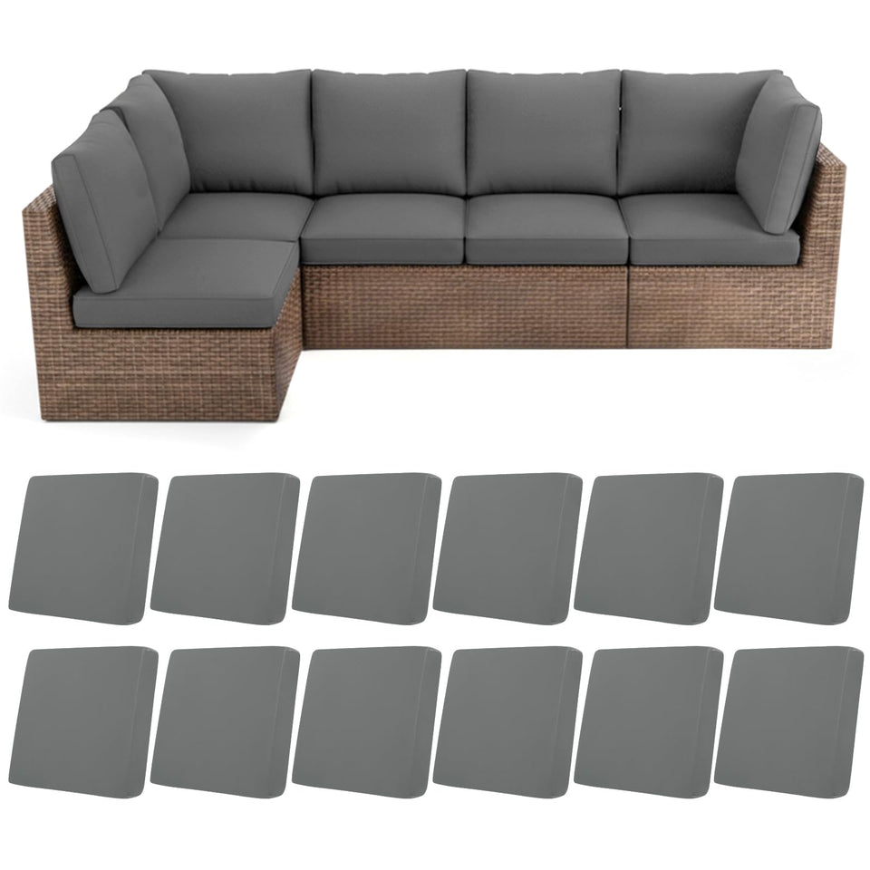 HEBE RUGS stretch patio cushion covers set on chairs for quick outdoor refresh