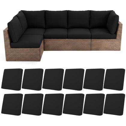 HEBE RUGS stretch patio cushion covers set 12pc protects outdoor cushions from wear